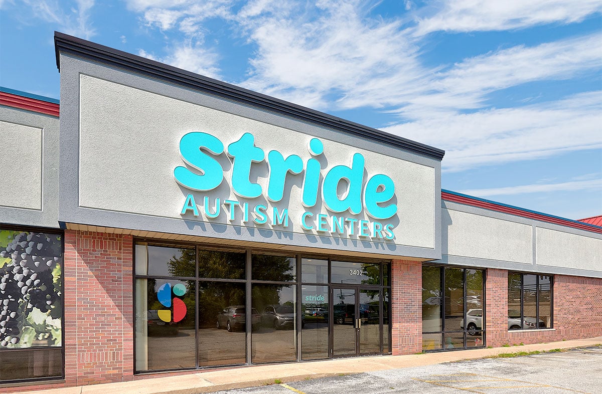 Exterior of the Stride Autism Center in Davenport, Iowa.