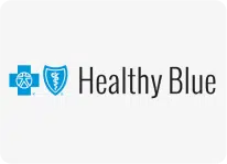 Photo with text that reads "Healthy Blue."