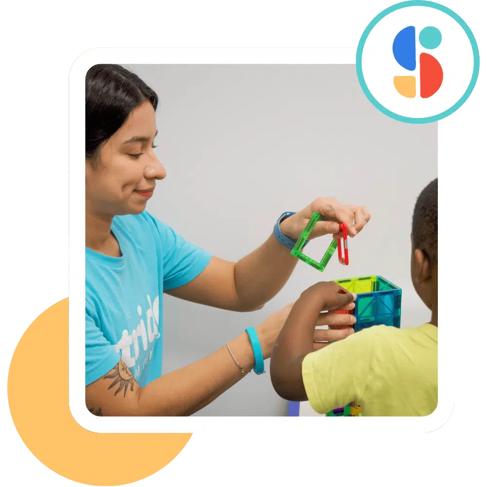 A Stride Centers therapist uses play-based activities to aid in the diagnosis of Autism Spectrum Disorder.