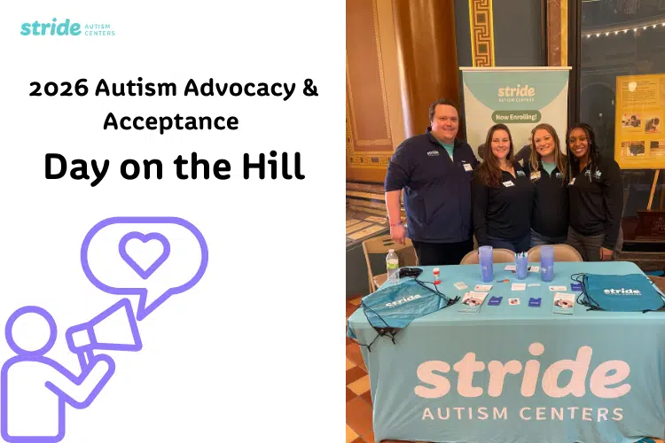 Un gráfico de Stride Autism Centers® para el evento «Advocacy and Acceptance Day on the Hill», en el que aparece el título de la entrada del blog.