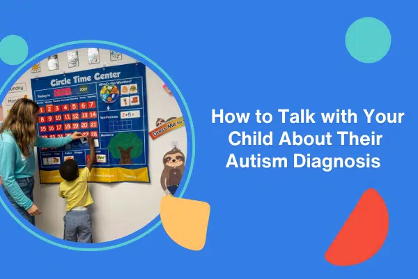 Un niño interactúa con el calendario del aula en una guía de Stride Autism Centers® sobre cómo abordar el diagnóstico de autismo en casa.